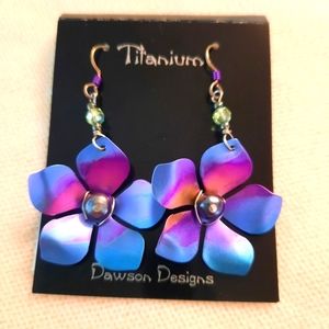 Dawson Designs titanium flower earrings